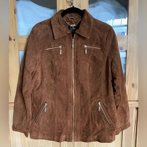 Dennis Basso Brown Leather Jacket